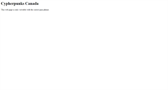 Desktop Screenshot of cypherpunks.ca